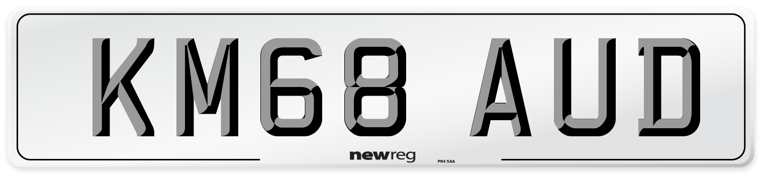 KM68 AUD Number Plate from New Reg